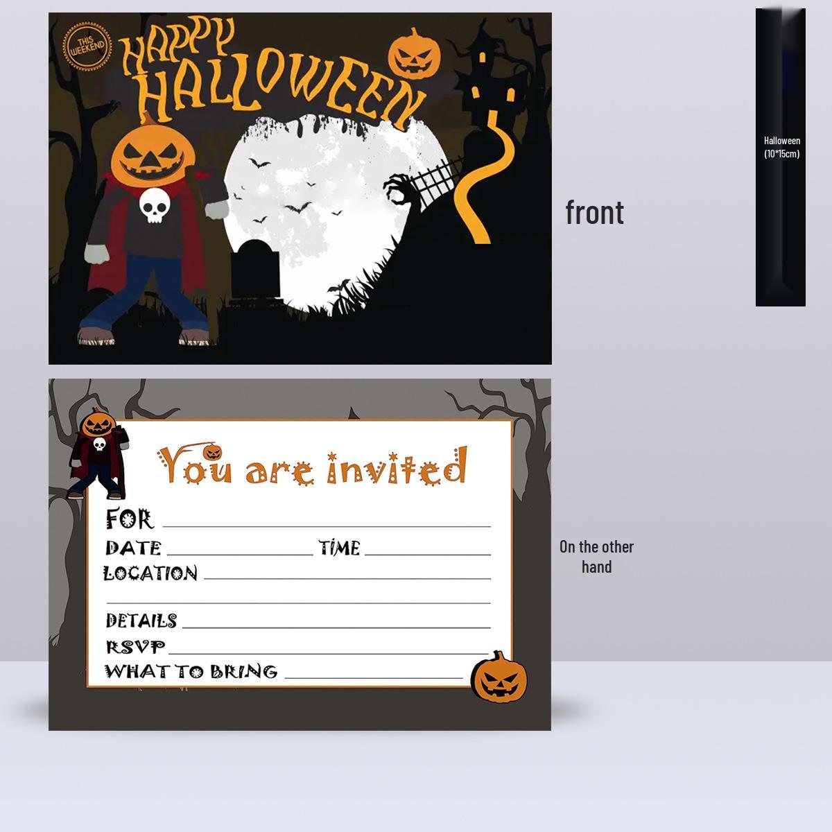 In Stock Halloween Party Invitation & Greeting Card Set