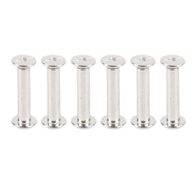 40 Sets Leather Craft Rivets M4 Flat Round Head Multifunctional Book Binding Posts Nail Rivets for Handcraft 5x22x9.5mm
