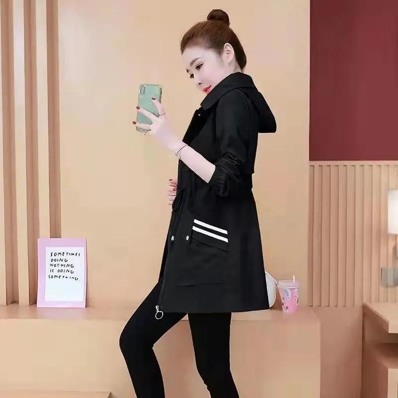 Mid-length Loose Windbreaker Fashion Windbreaker Women's Jacket Spring and Autumn Models