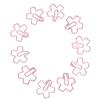 100Pcs Funny Paper Clips Cute Flower Shape Electroplating Process Paper Clips for Offices Home Schoo