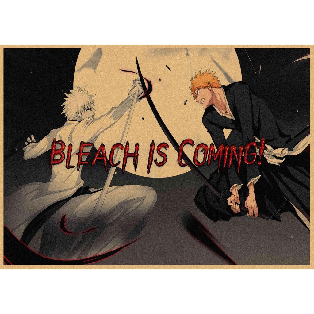 Bleach Anime Retro Kraft Paper Poster Wall Decoration