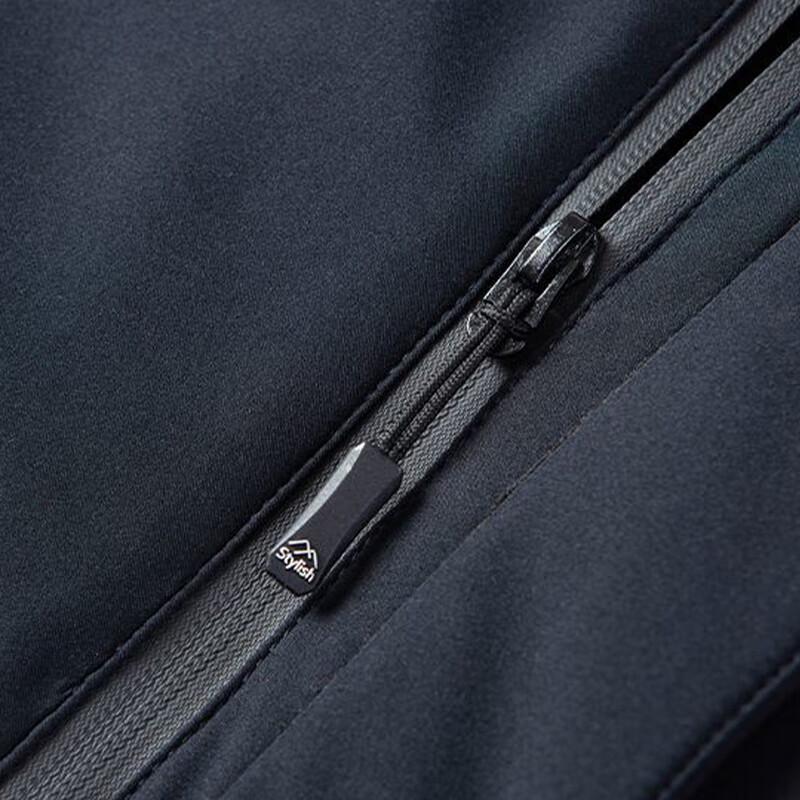 ROMON Men's Winter Fleece-Lined Padded Jacket with Detachable Hood