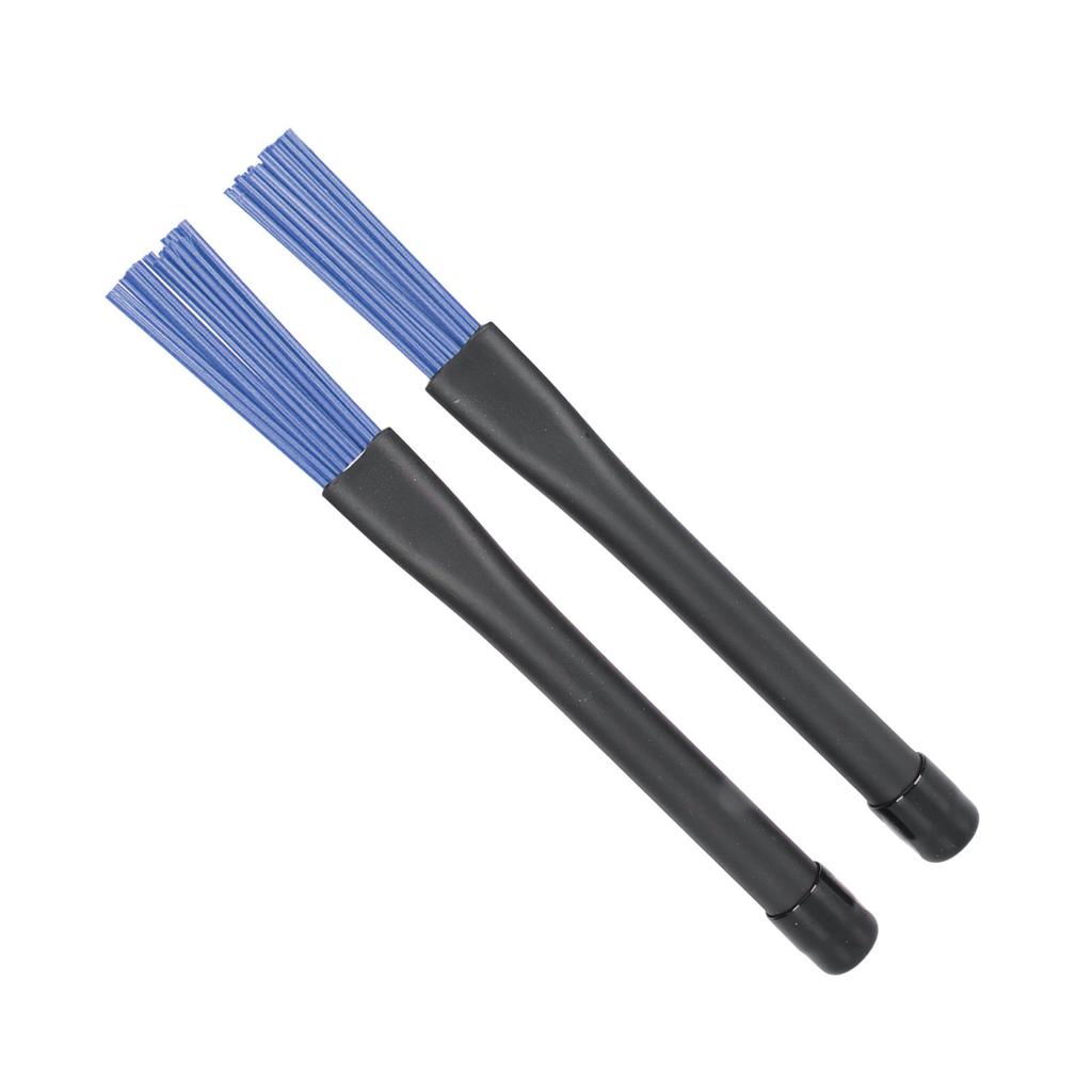 2pcs Retractable Brushes Professional Nylon Brushes Set with Rubber Handles for Rock Band Country Music Folk Mers