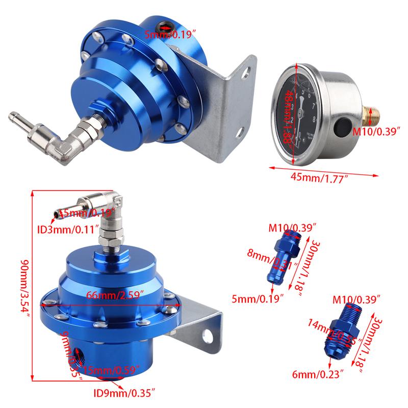 Car modification - Fuel pressure regulator TYPE-L oil pressure return valve - Boostable adjustable fuel pressure valve