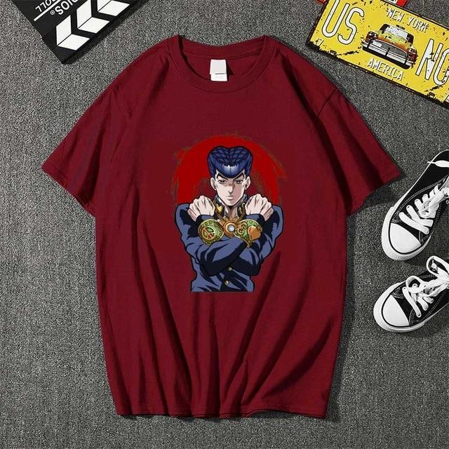 

Anime JoJos Bizarre Adventure 2026 Summer New100cotton Tshirt Josuke Higashikata unisex Short sleeve loose Y2K art shirt 4XL