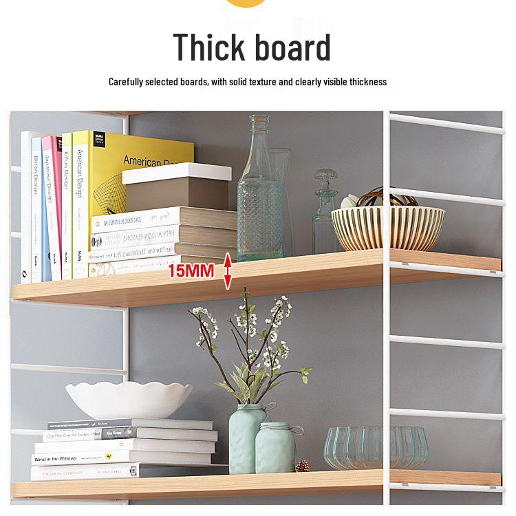 Modern Wall Bookshelf: Simple Multi-Layer Nordic Storage Rack