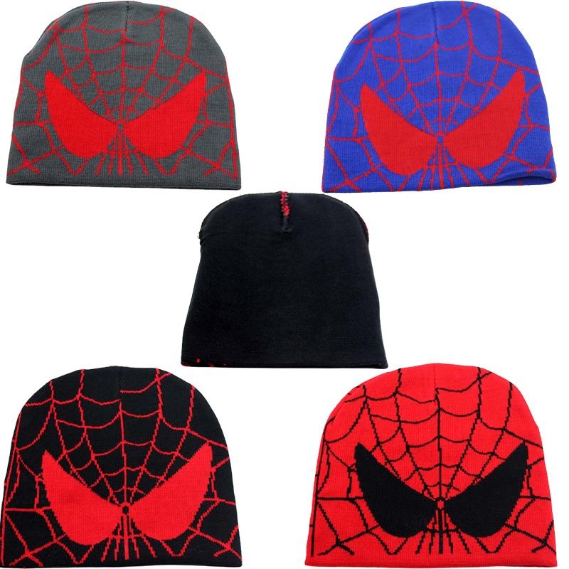 Spiderman Jacquard Knitted Beanie Hat Premium Quality Winter Accessory For Men And Women