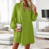 Women's Casual Fashion Long Sleeve Retro Retro Dress