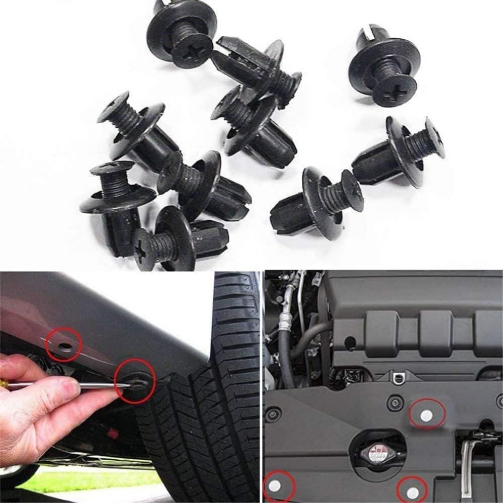 100pcs Car Rivets Car Clips Push Rivets Plastic Rivets Car Interior Clip Retaining Clip Auto Parts