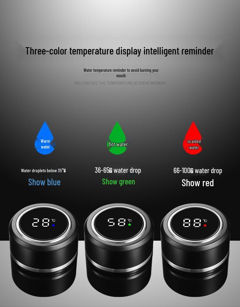 Creative Smart Temperature 304 Stainless Steel Insulated Water Cup