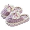 Cute bow cotton slippers autumn and winter 2025 new indoor home warmth thick bottom cotton mop winter