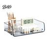 Multi Layer Desk Organizer Clear Acrylic File Tray, 1/2/3/4/5 Tier Paper Ducument Office Supply Storage Rack Box, Stackable Supplies Compact