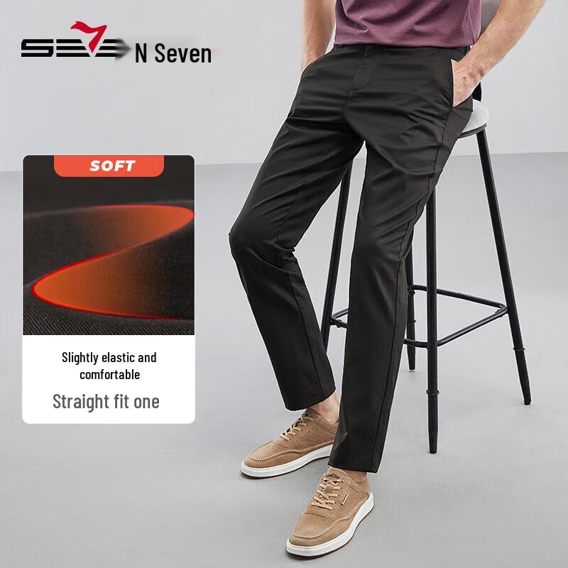 

SEPTWOLVES Men s Lyocell Blend Straight Casual Business Pants 34