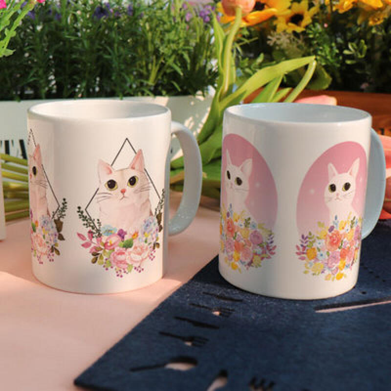 pa373-Design Mug 2p-If you re happy, meow