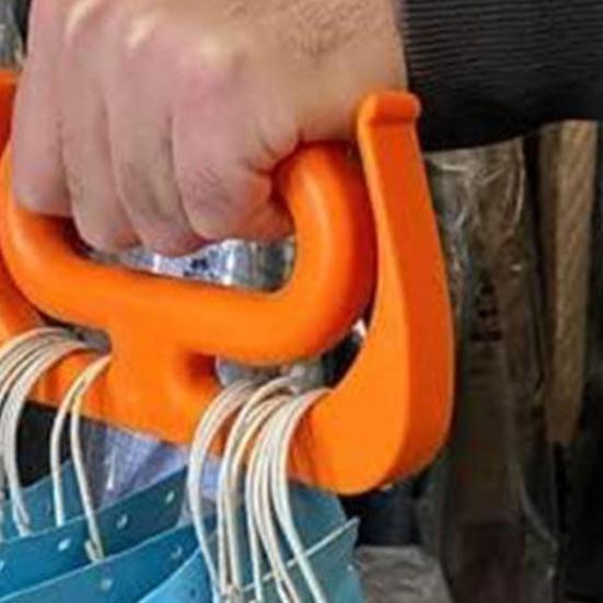 Portaborsa Ergonomico Portatile con Design Anti-Pizzico Arancione Vivace