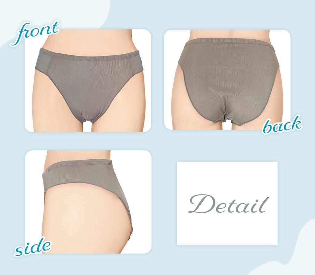 Laurea Acoacoa Gray LL Women's Fundoshi Shorts Pants, Solid Color, Ribbed