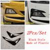 Black Plastic Front Bumper Fog Light Lamp Eyebrow Cover Trim For VW Volkswagen Polo  -  Foglight Lamp Eyelid Accessories