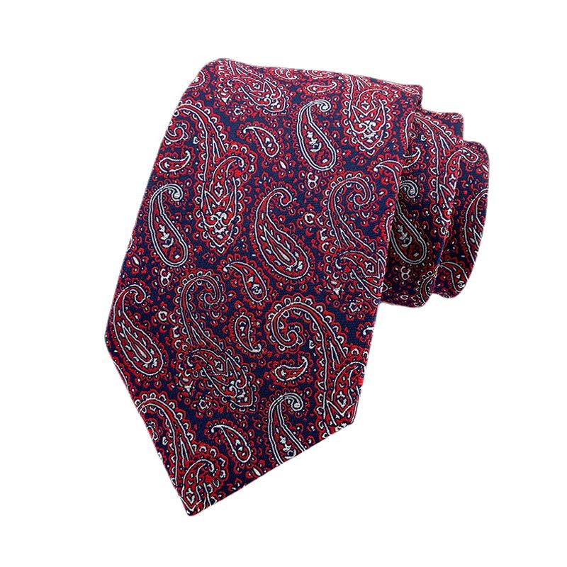 Cozy Up Módní pruhovaná pánská kostkovaná květinová kravata PaisleyTies na svatbu