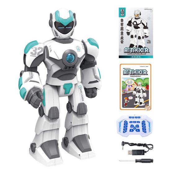Electric Smart Robot Toy Gesture Sensing Programmable Remote Control Robot Model Toddlers Boys Girls Interactive Talking Singing Dancing Story Telling