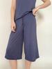 Women's Summer Modal Wide-Leg Lounge Pants - Solid, Versatile, Loose Fit, Seven-Point Style