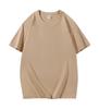 100% Pure Cotton Heavyweight 250g Solid Color Round Neck Casual Short Sleeve T-shirt