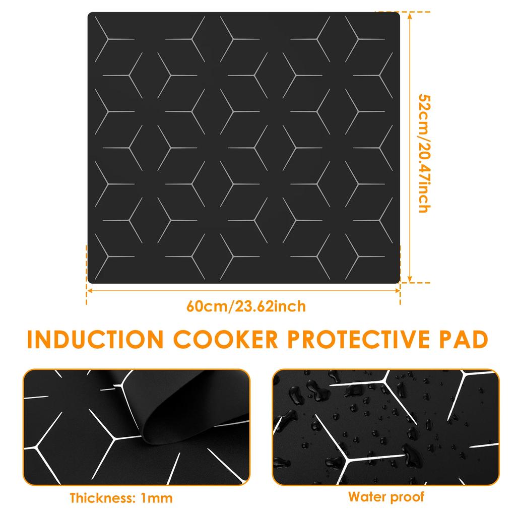 Tapis Protecteur de Plaque à Induction Silicone Protection Anti-Rayures pour Plaque à Induction Tapis Multiusage pour Cuisinière Électrique Protecteur de Plaque de Cuisson Anti-Rayures