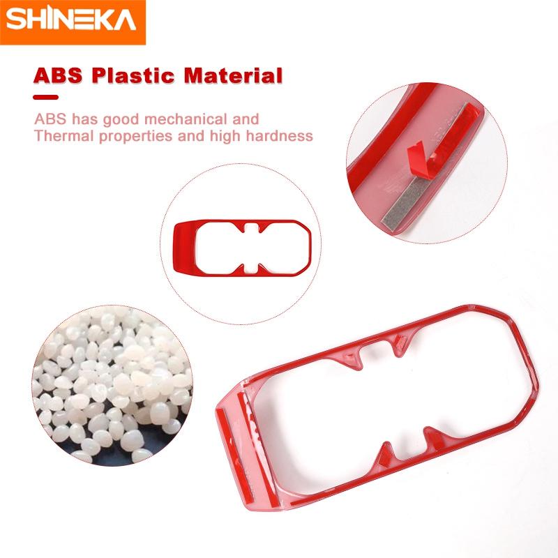 SHINEKA ABS Car Front Drink Cup Holder Decoration Cover Trim For Jeep Wrangler JL Gladiator JT 2018-2023 Interior Accessories