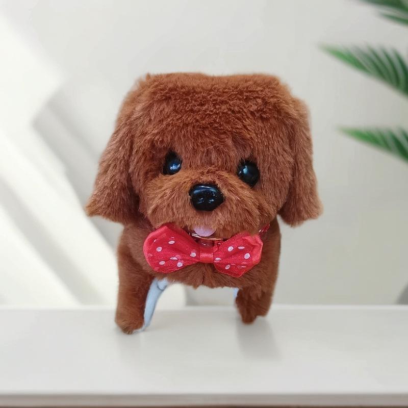 Interactive Walking & Barking Plush Puppy Robot Toy