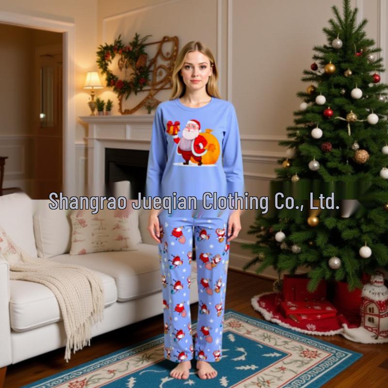 2025 Weihnachtsfamilien-Passform 3D-Druck Langarm-Pyjamaset
