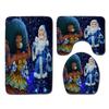 African Women'S Bathroom Floor Mat Three-Piece Bathroom Carpet Toilet Mat Set Doormat Bathroom Non-Slip Mat