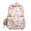 School bag Korean version ins cute cartoon bear print element ulzzang versatile soft girl flower back
