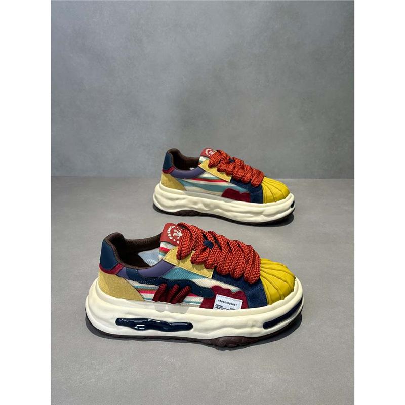 Shell head color dad shoes new comfortable breathable mesh dissolving bottom casual dl
