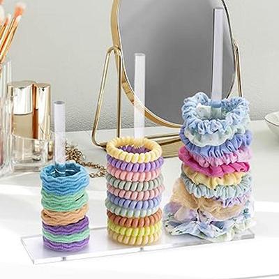 Acrylic Headband Holder Stand Transparent Scrunchie Storage Stand Jewelry Display Rack Organizer Bracelets Hair Rings Holder