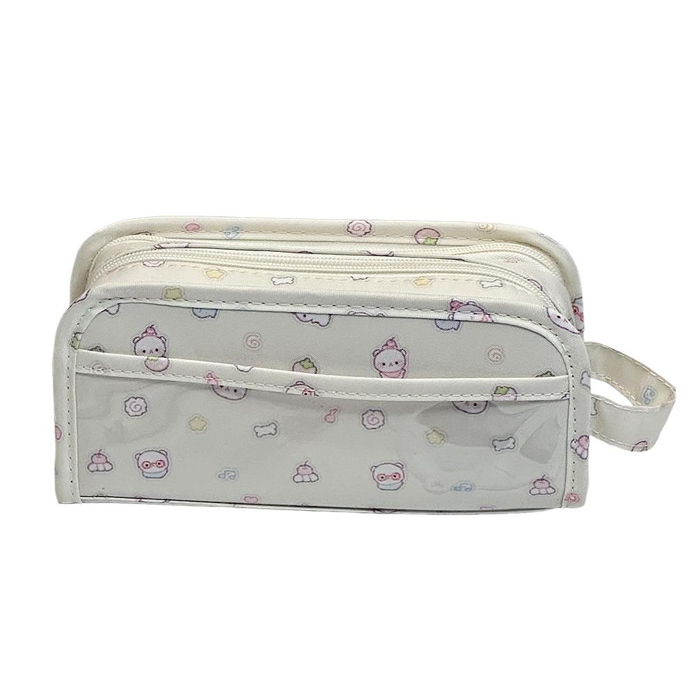 

Large Capacity Pen Bag Multi Layer Stationery Bag Portable Stationery Organizer Gift Bear