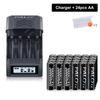 PALO 1.2V NI-MH AA 3000mah Rechargeable battery AA NIMH 2A  Batteries With 4 Slots LCD USB charger for 1.2V/1.5V AA AAA Battery