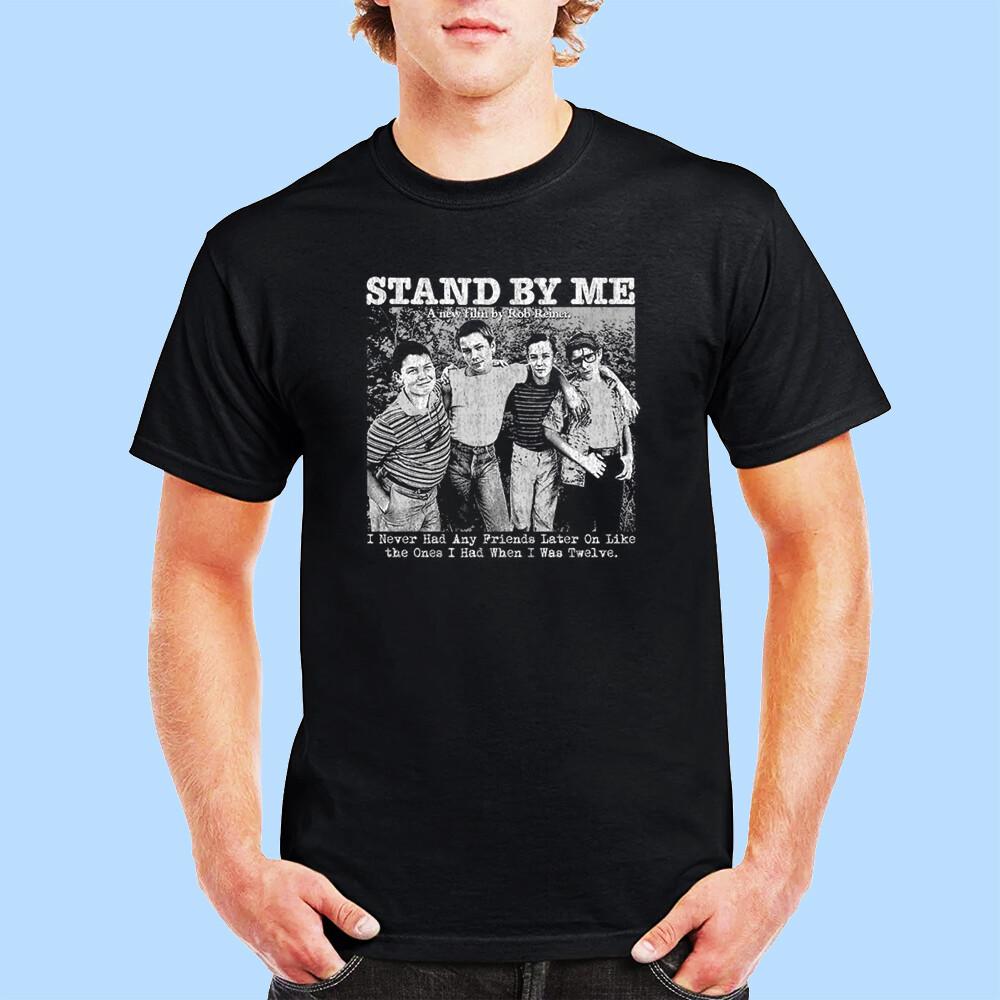 New Stand By Me DISTRESSED 80s cult classic Mens Black T-shirt Size S 5XL XXL