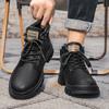 Mode 2024 Echtes Leder Klassische Outdoor High Top Freizeitschuhe Hohe Qualität Herrenstiefel Rutschfest Herren Winter Plüsch Schneestiefel