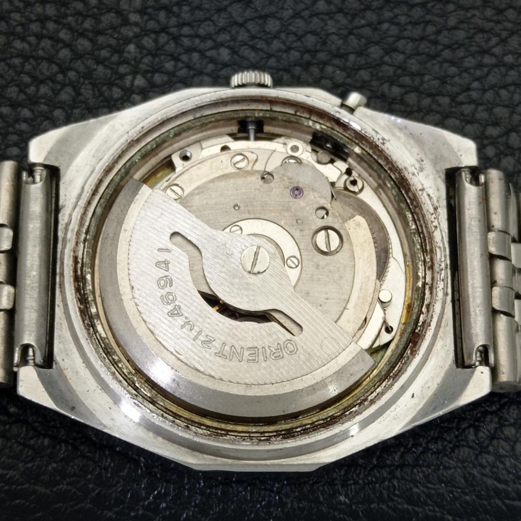 GENUINE VINTAGE ORIENT AUTOMATIC 46941 JAPAN MENS BLUE DIAL WATCH A500348-2 R151b-a500348