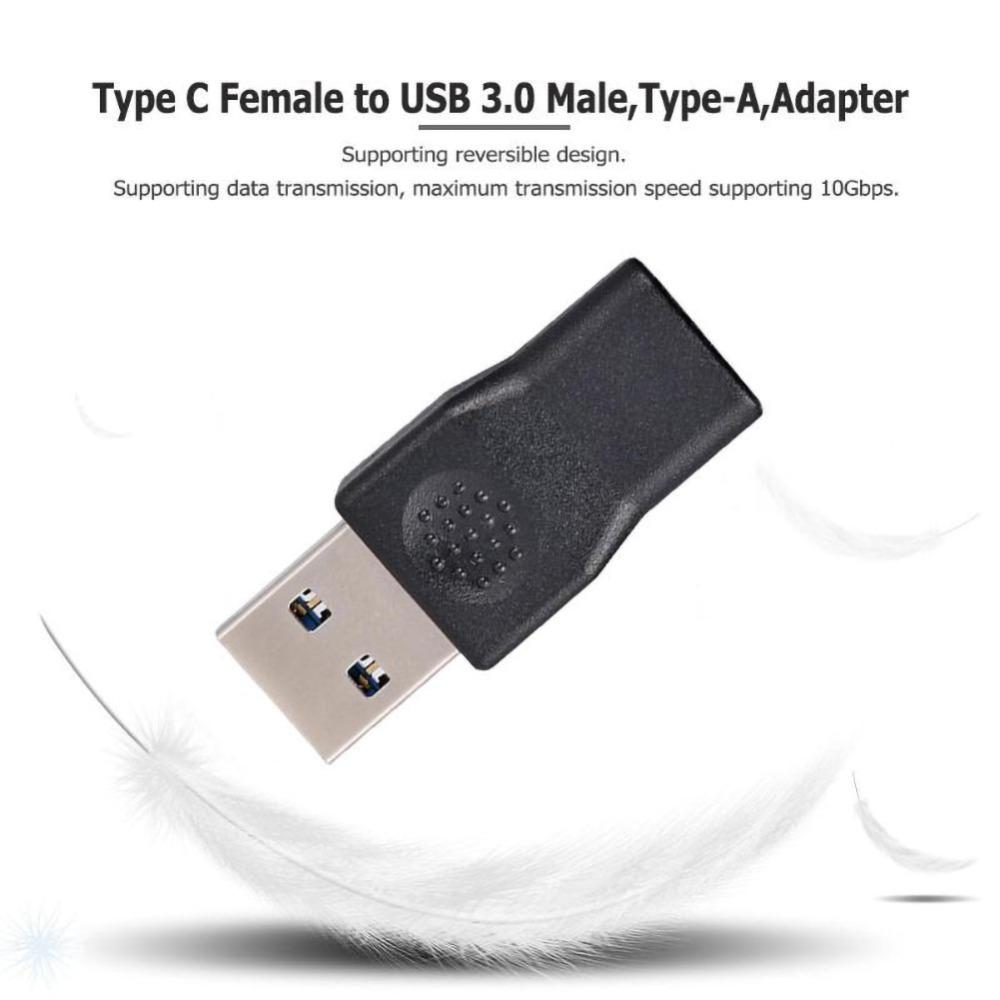 Adaptador OTG USB 3.0 Macho a USB 3.1 Tipo C Hembra Convertidor de Datos para Portátil Escritorio Puerto USB-C a USB-C Hembra