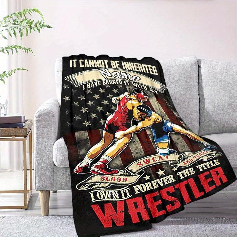 Wrestling Customize Your Name Blanket Warm Comfortable And Soft Blankets Are Suitable For Home Chairs Office Sofas Sofas Office Camping And Gifts For
