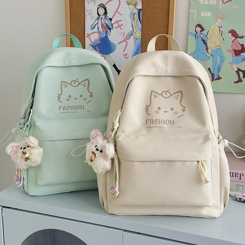 Schoolbag backpack ins light and cute backpack large capacity high school student versatile student simple high value college style