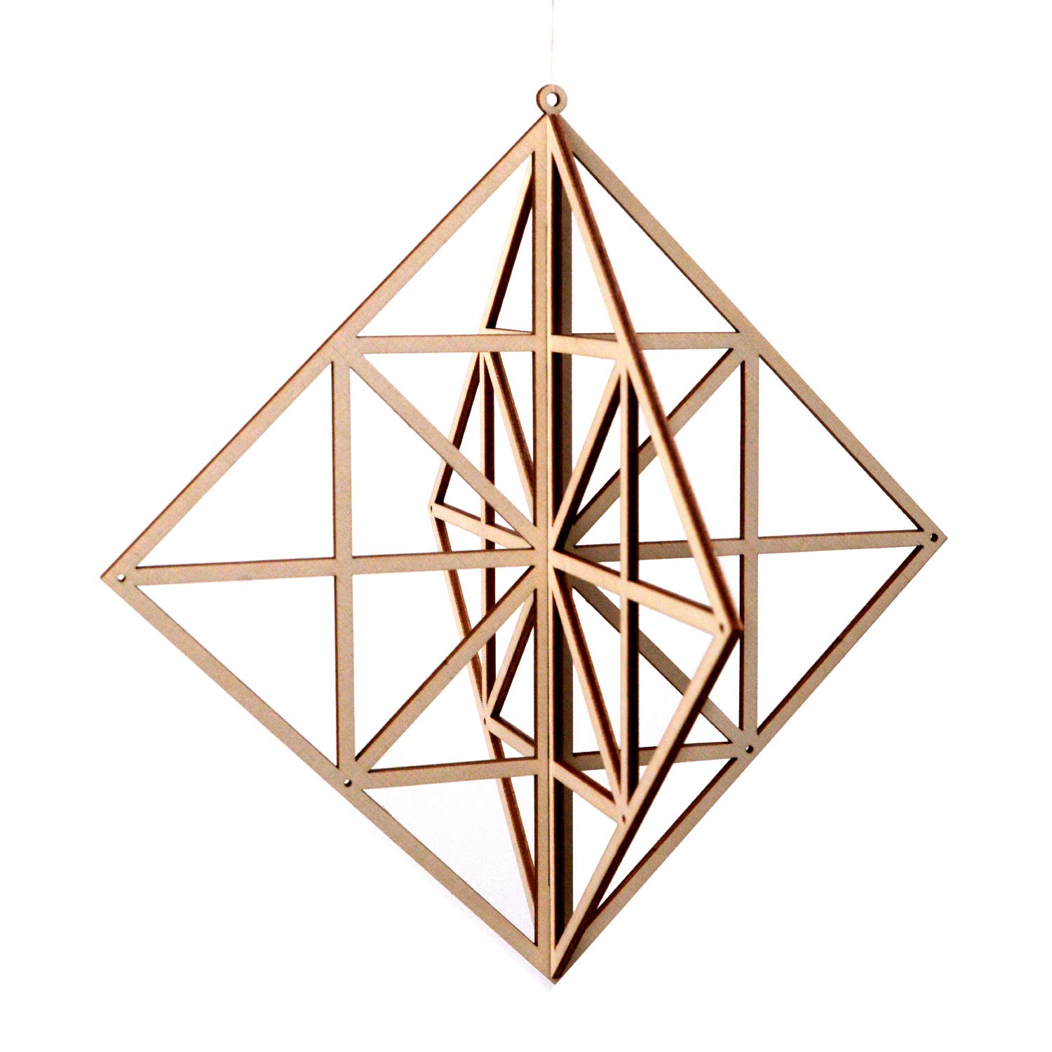 

Kito Wooden Ornament KITO09 Large Square Nordic Mobile Himmeli