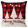 Christmas Celebration Pillow Elk Snowman Festive Cushion Cover Red Sofa Back Cushion Pillow Cover