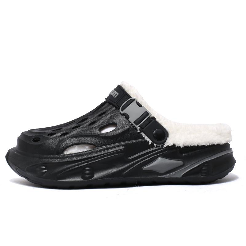 Fashion Winter Men'S Cotton Slippers Warm Shoes For Man Outdoor Clogs Sandals Indoor Male Non-Slip House Plush Warm Slippers