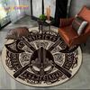 Viking Valknut Yggdrasil Tree of Life Rug Round Carpet 80cm Chair Non-slip Floor Mat Crawling For Kids Living Room Decor