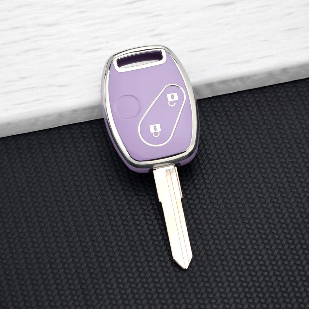 2/3/4 Button TPU Car Key Case Cover for Honda Fit CIVIC JAZZ CR-V Accord Pilot Freed StepWGN Insight Key Shell Bag Key Chain Set