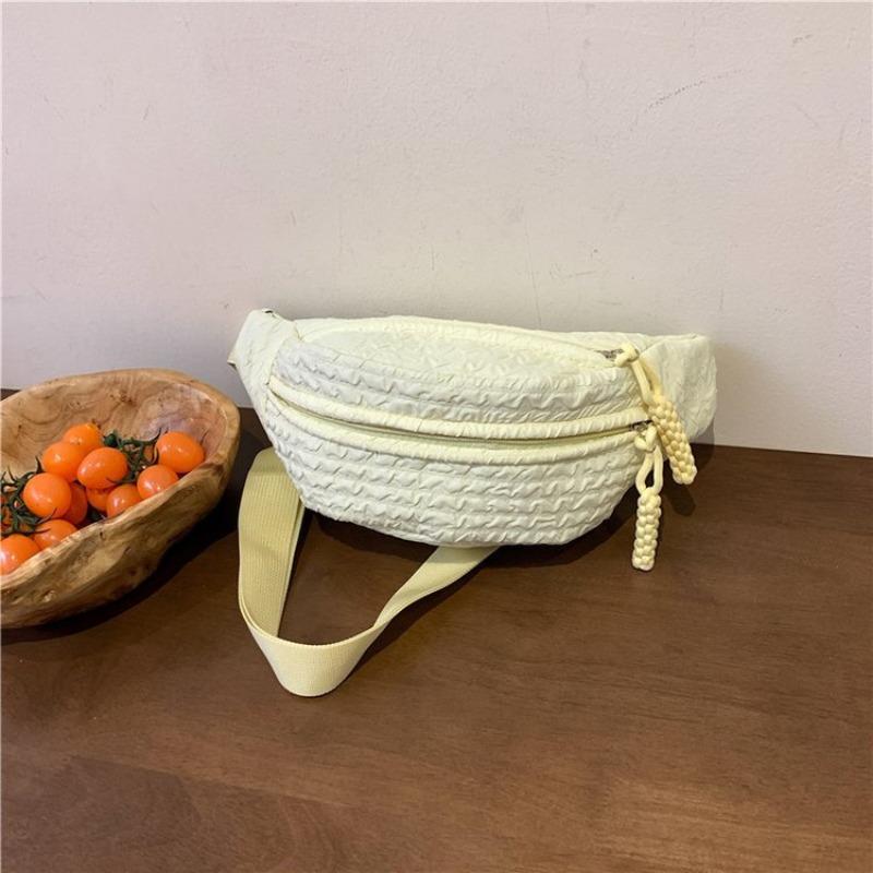Light and Cute Soft Girl Crossbody Fanny Pack, Fresh and Simple Versatile Small Bag, Female and Girl Breast Bag