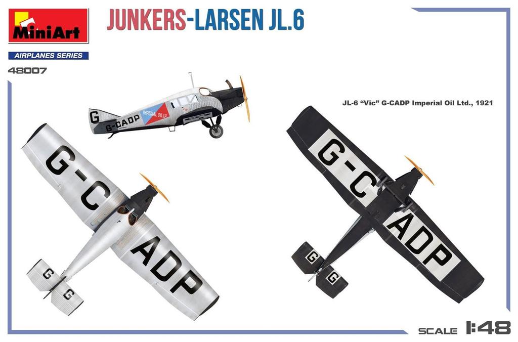 Miniart Plastic Model MA48007 1/48 Junkers-Larsen JL.6 (Airplane)