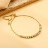Fashion Single Row Diamond Bracelet Metal Light Luxury High-end Square White Diamond Chain Stainless Steel Bracelet