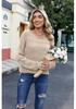 2026 Autumn/Winter European & American Loose Round Neck Knit Sweater, Women's Long Sleeve Solid Color Versatile Pullover